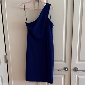 Vince Camuto One-Shoulder Royal Blue Dress